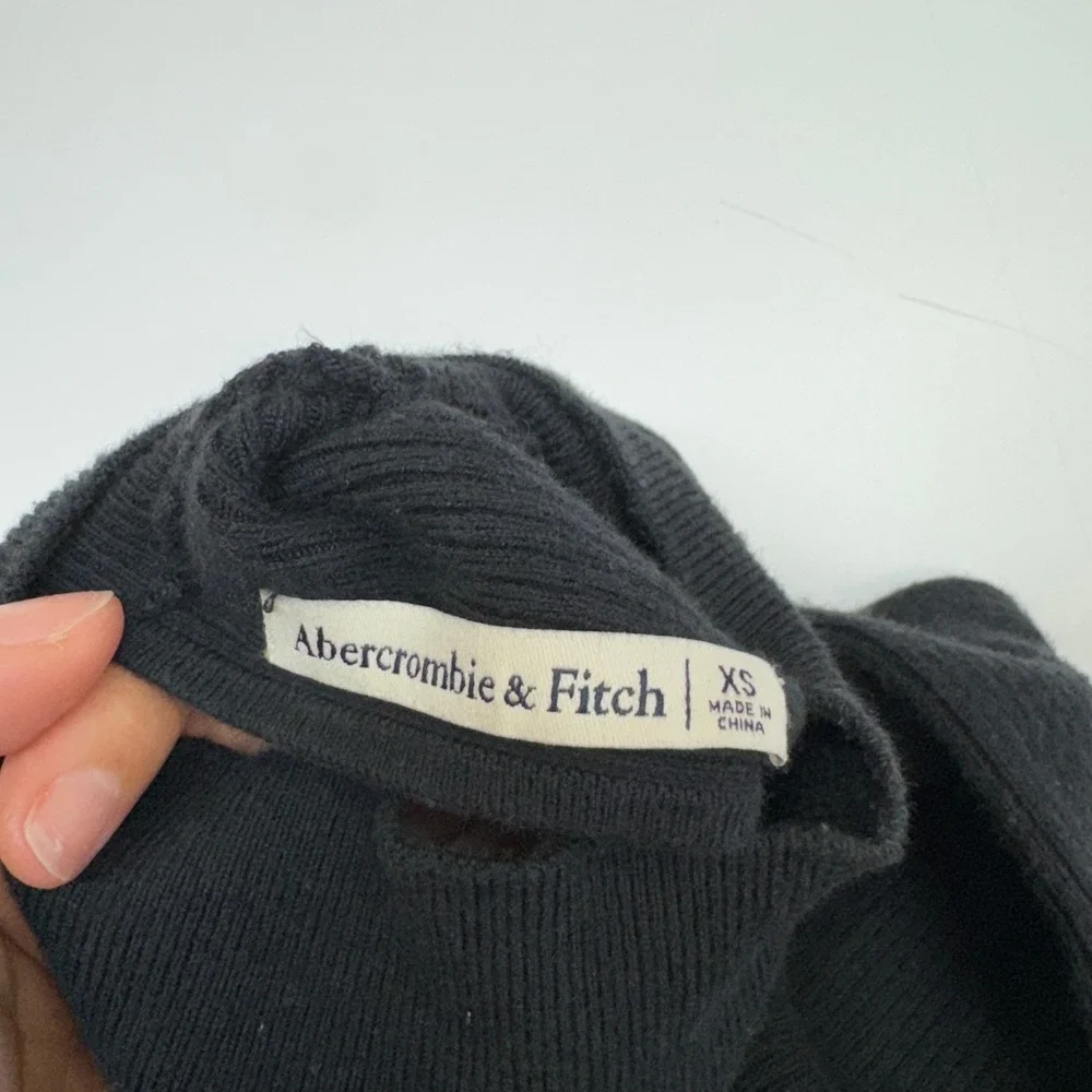 Abercrombie & Fitch Dress Womens XS Black Knit Ribbed Open‎ Back Maxi Minimalist